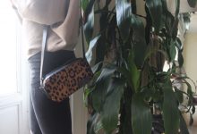 Bolso negro leopardo