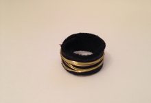 Anillo cuero negro