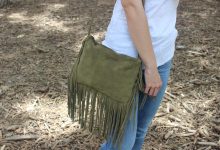 Bolso flecos verde